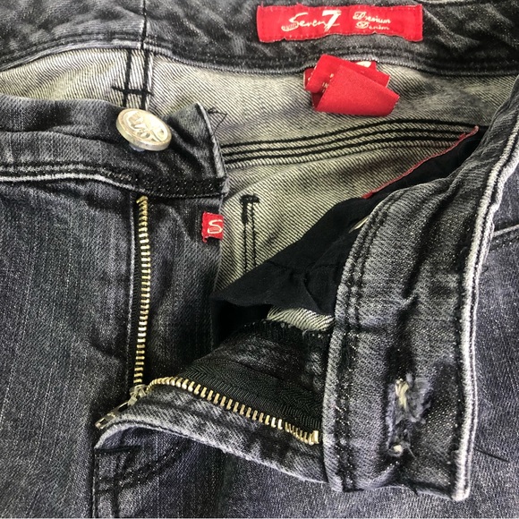 Seven7 Skinny Jeans Sequins Streetwear Fashion Unique Denim Pockets Biker 31 - Picture 4 of 14